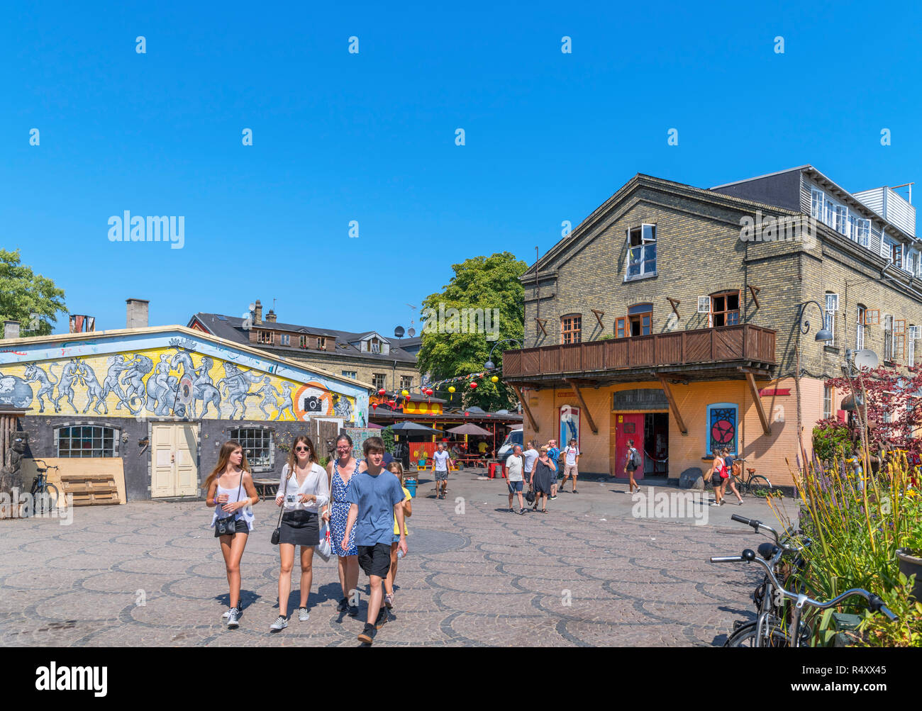 Freetown Christiania, une commune française, située dans Christiania, Copenhague, Danemark Banque D'Images