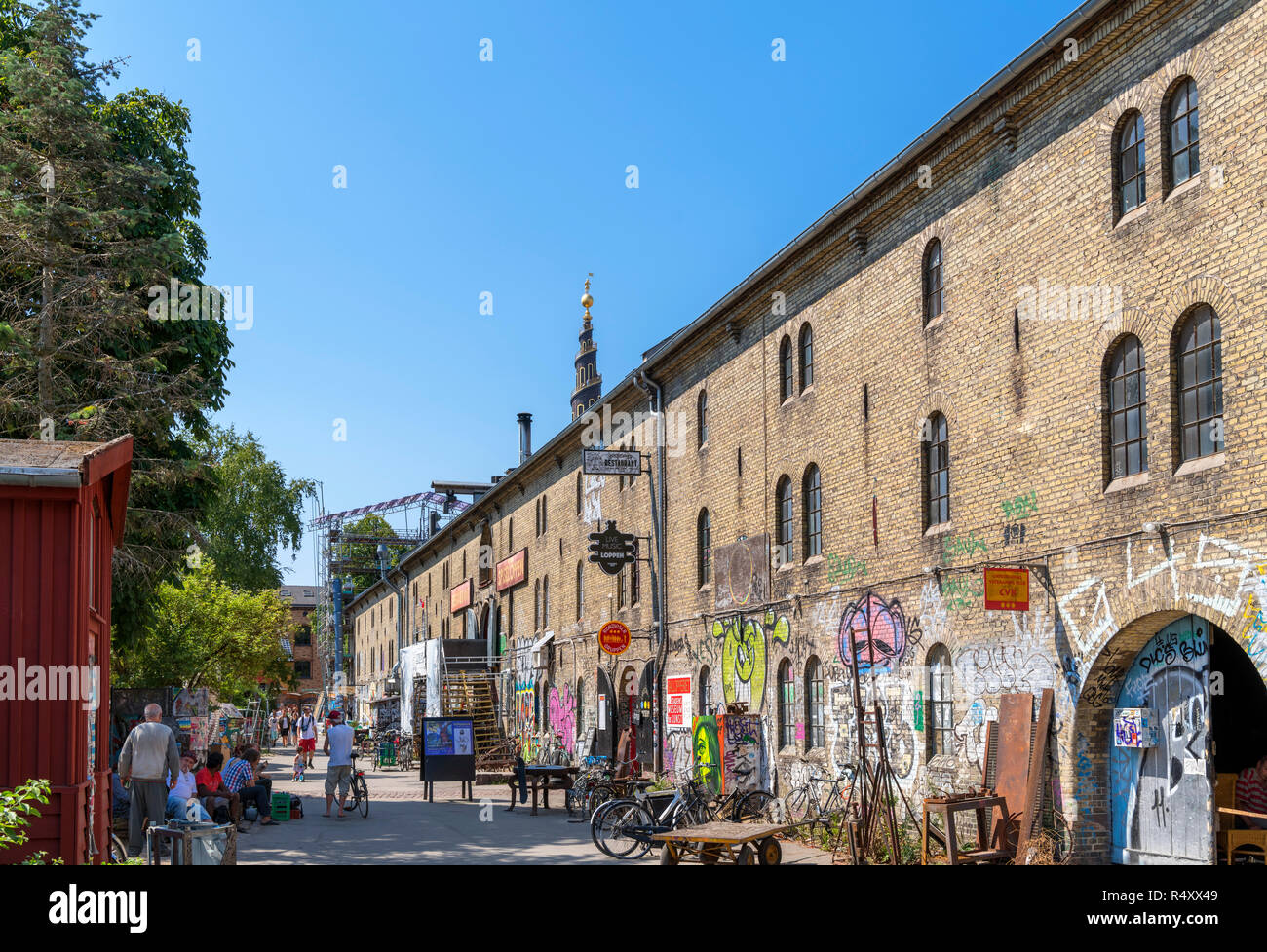 Freetown Christiania, une commune française, située dans Christiania, Copenhague, Danemark Banque D'Images