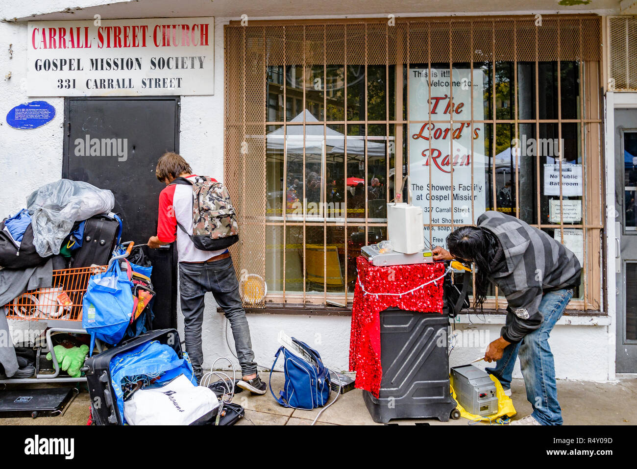 Marché DTES, rue Carrall, Downtown East Side, Vancouver, British Columbia, Canada © Michael Wheatley Banque D'Images