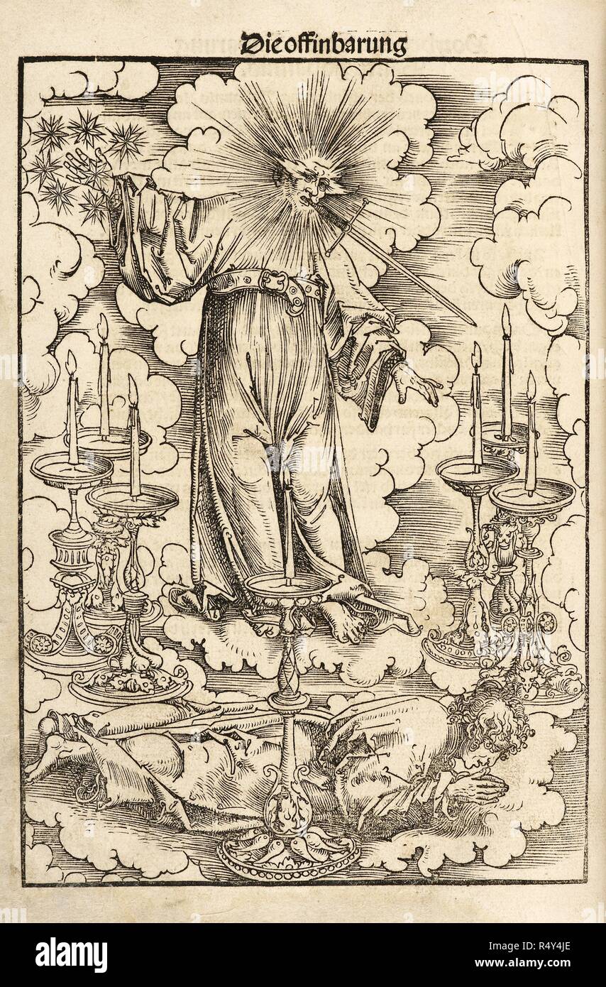 Illustration à partir de 'comme Deutzsch Newe Testament'. Newe Das Testament. Deutzsch Wittenberg, 1522. Source : C.36.g.7 AA1v. Langue : Allemand. Banque D'Images