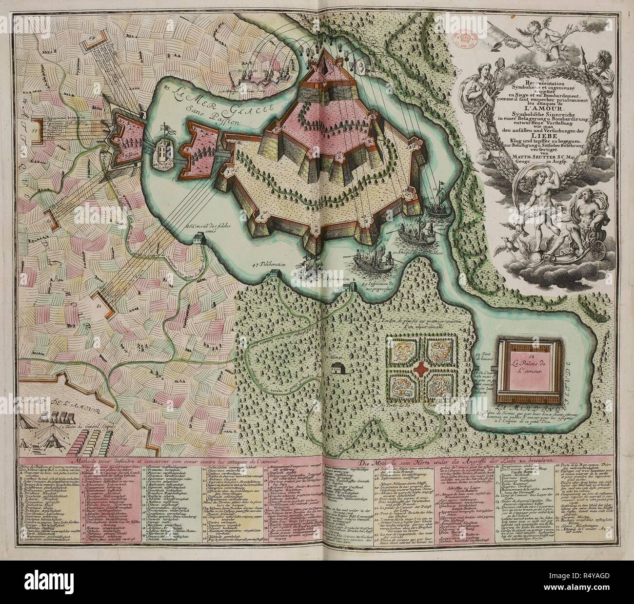 La Carte D Une Fortification Sur Une Ile Un Port Abrite Et Le Paysage Une Collection
