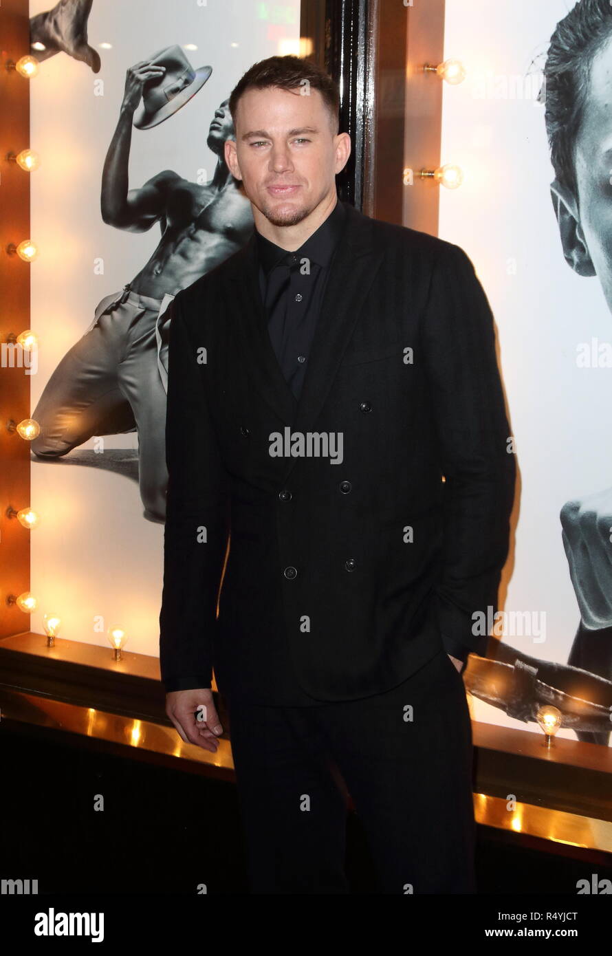 Hollywood star Channing Tatum au Magic Mike Vivre Appuyez sur nuit à l'Hippodrome Casino. Banque D'Images