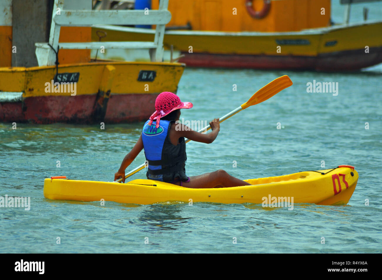 Kayak, Praia do Forte, Bahia, Brésil Banque D'Images