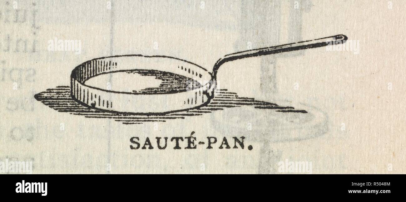 Saute Pan. Le livre de l'administration de la maison ... Londres : Ward, Lock, Bowden & Co., 1892. Source : 7942.dd.9, page 369. Langue : Anglais. Banque D'Images