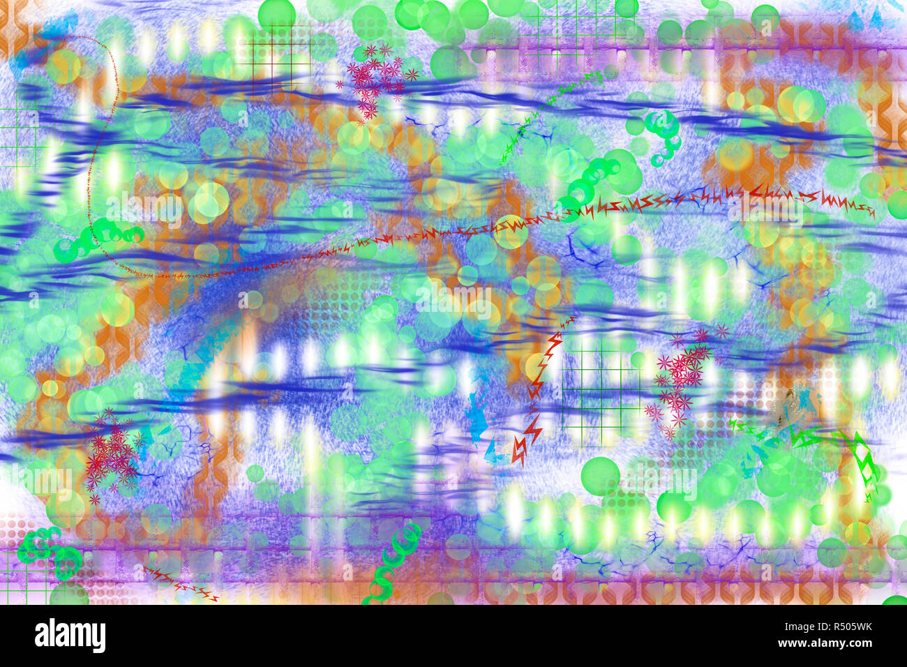 La peinture abstraite colorée Banque D'Images