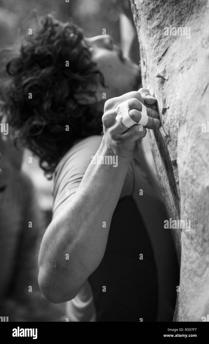 Bouldering climber Banque D'Images