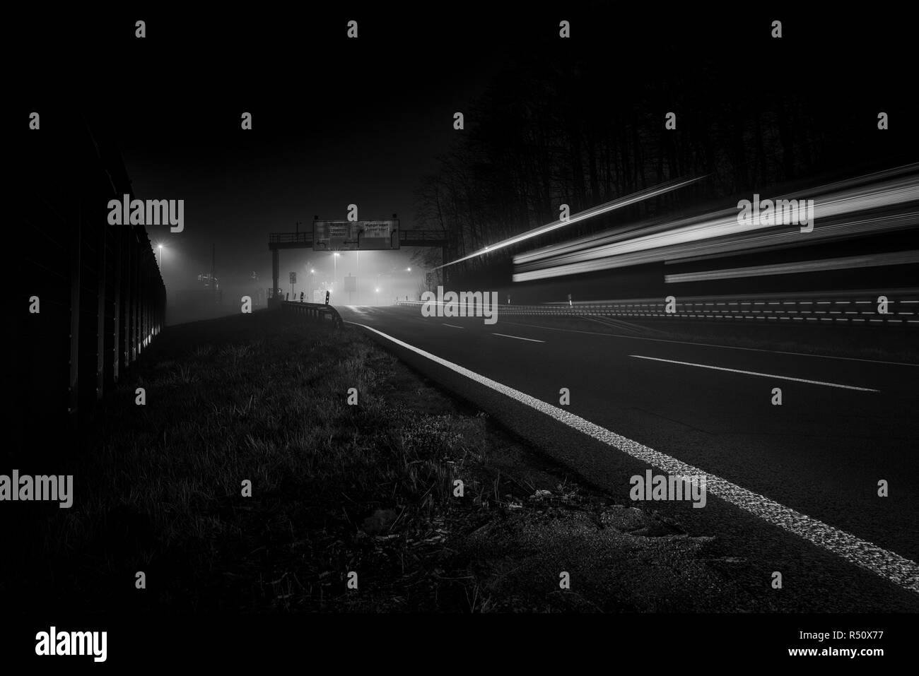 L'autoroute A1 les pâturages Banque D'Images