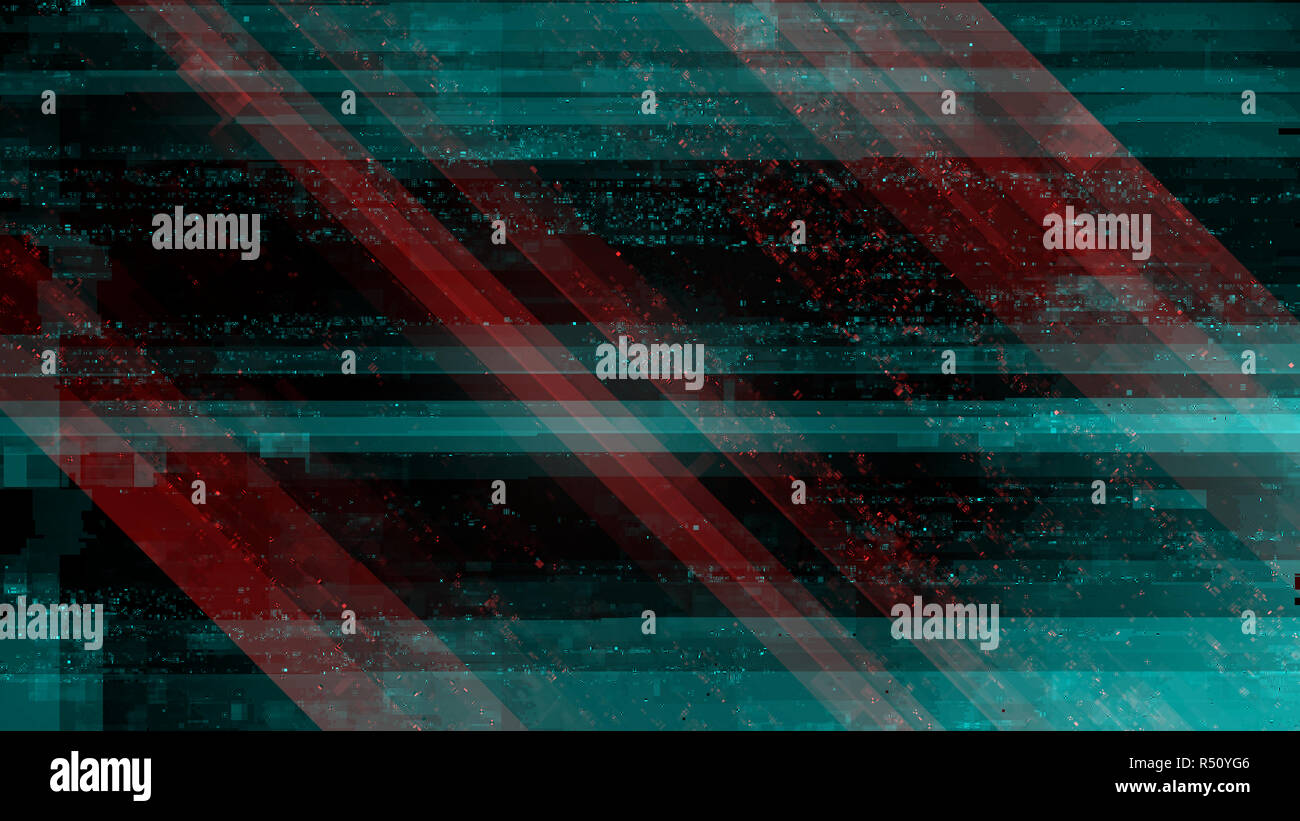 Arrière-plan de la technologie moderne, de l'abstract illustration glitch numérique avec effet de changement de canal Banque D'Images