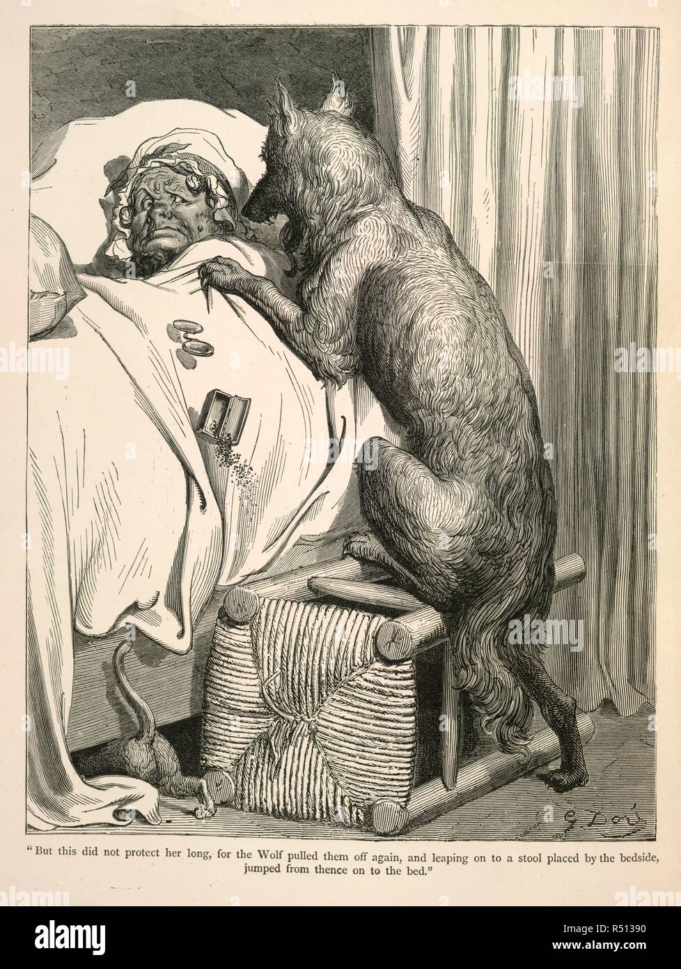 Comment On Dit Loup En Anglais Le loup. Contes dit à nouveau. Le loup et la grand-mère du Petit Chaperon  Rouge. Image prise à partir de contes de fées a dit à nouveau. . Source :  12431.i.9,. Langue :