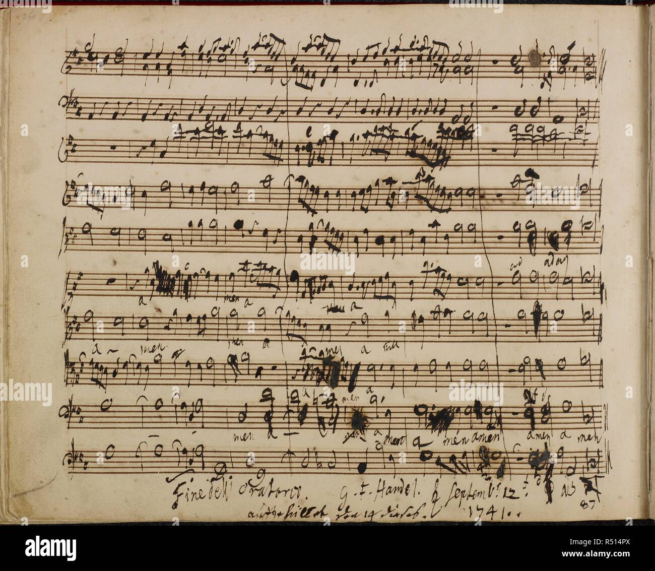 Roi Des Rois Seigneur Des Seigneurs Partition Messiah score Banque de photographies et d'images à haute résolution - Alamy