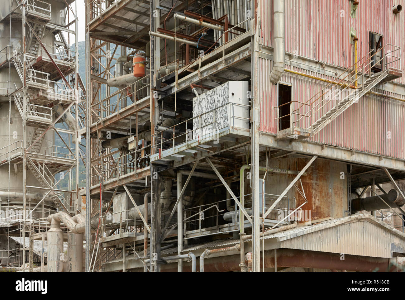 Bâtiment de l'usine désaffectée, la Norvège. Banque D'Images