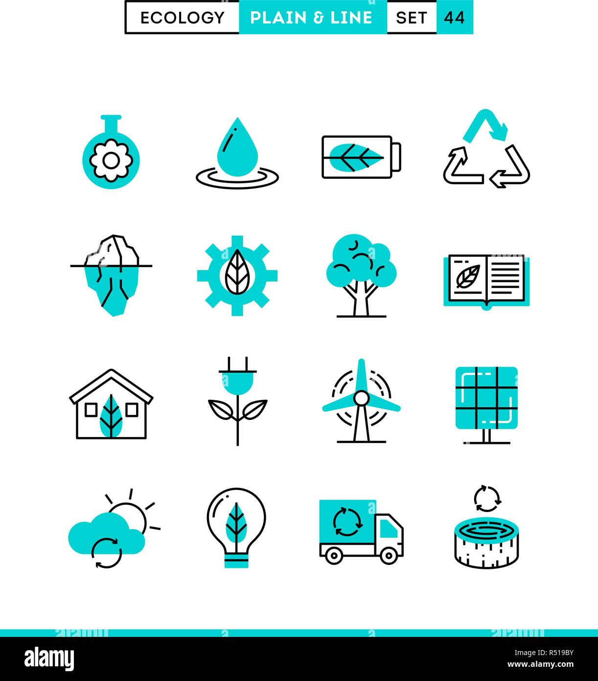 L'écologie, la nature, l'énergie propre, recyclage et plus encore. Illustration de Vecteur