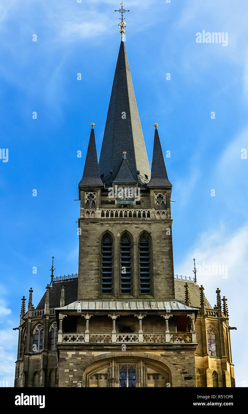 Cathédrale d'Aix,l'église de couronnement pour trente rois allemands et 12 reines. Banque D'Images