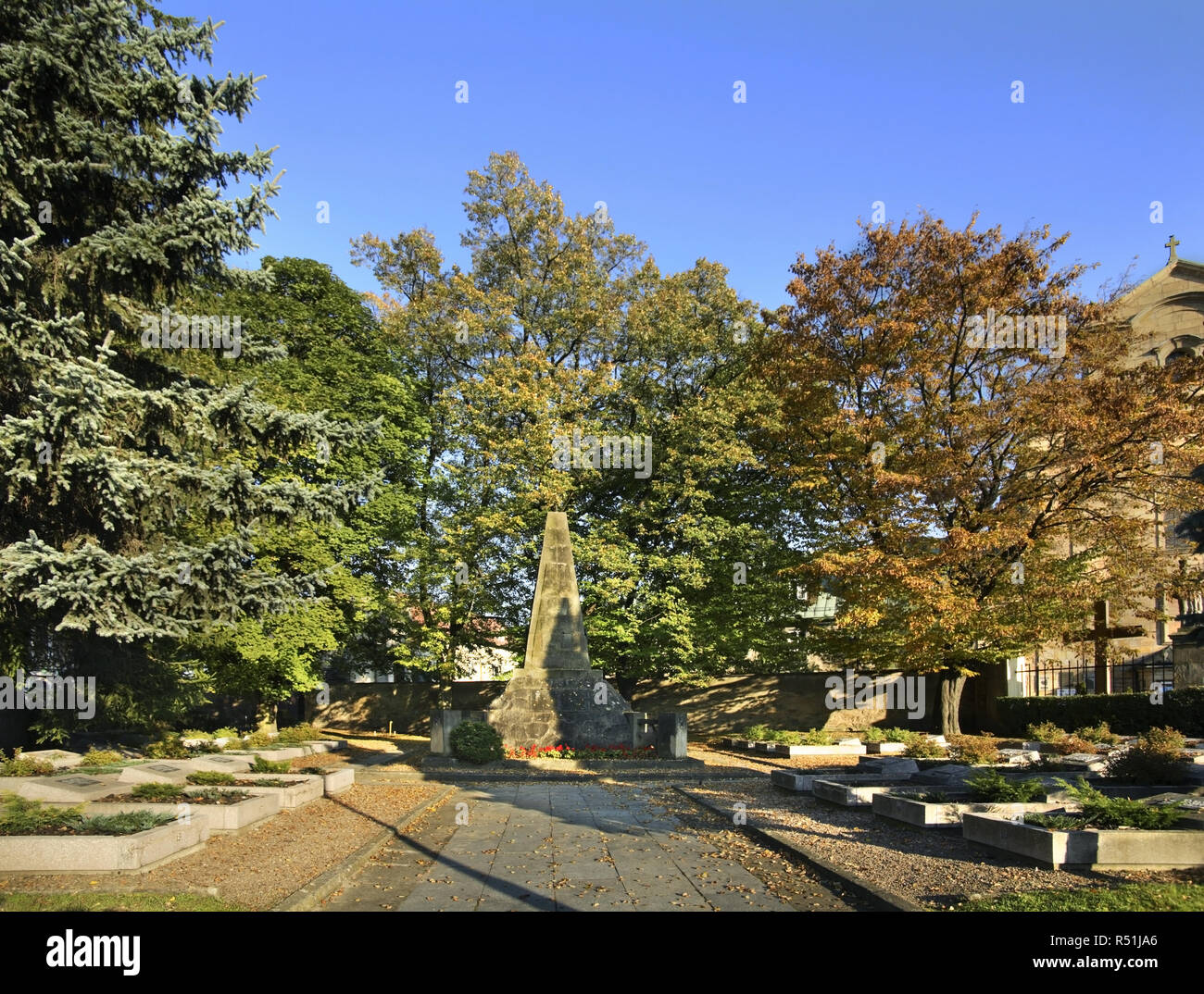 Cimetière de soldats soviétiques dans la région de Krosno. Pologne Banque D'Images
