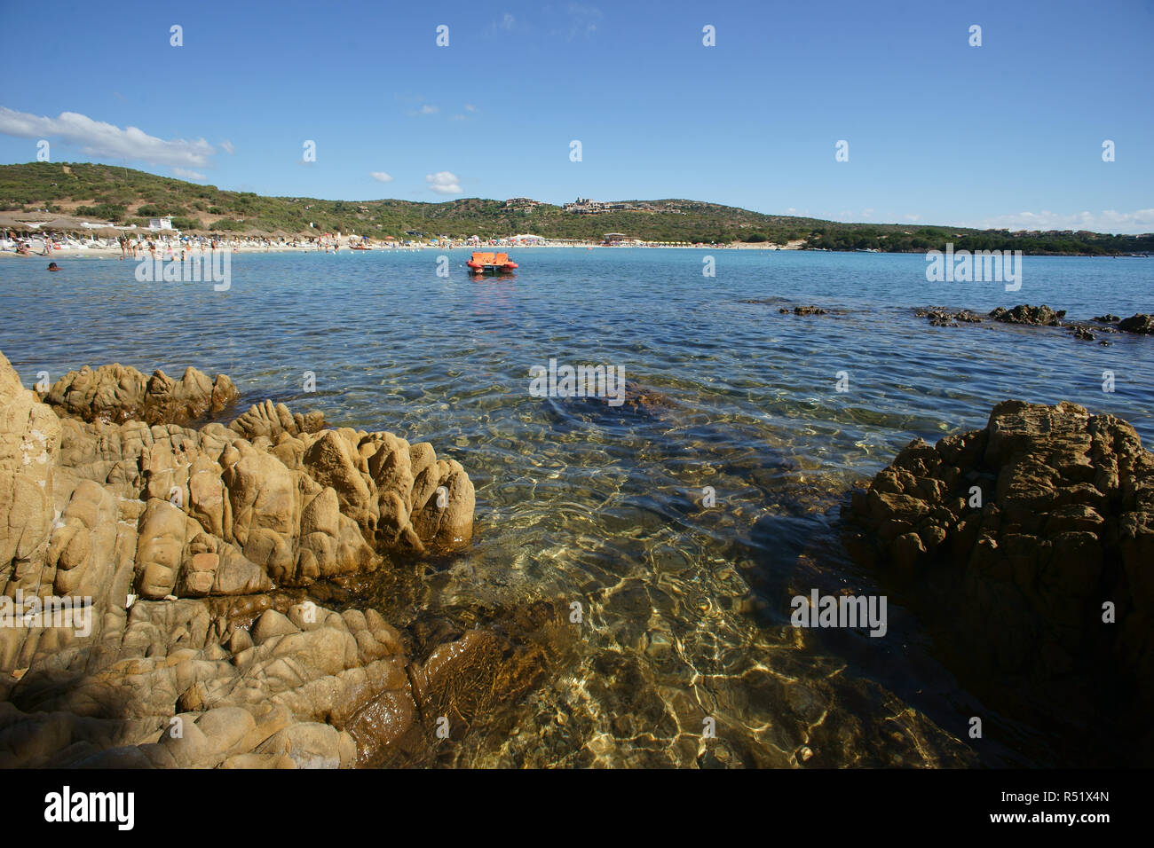 Cala Sassari, Golfo Aranci, Sardaigne, Italie Banque D'Images