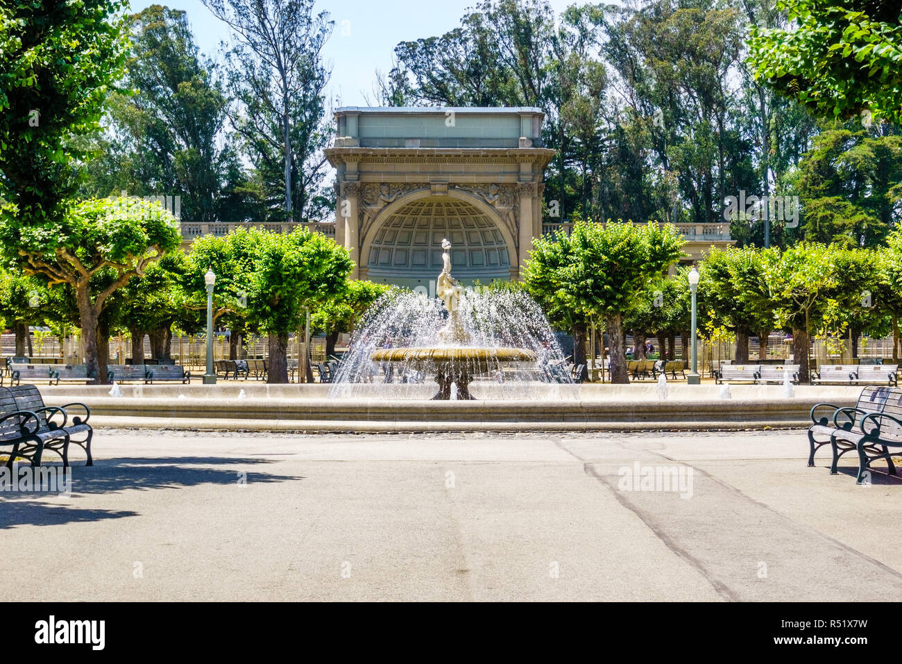 Fontaine à eau dans le parc du Golden Gate, San Francisco, Californie Banque D'Images
