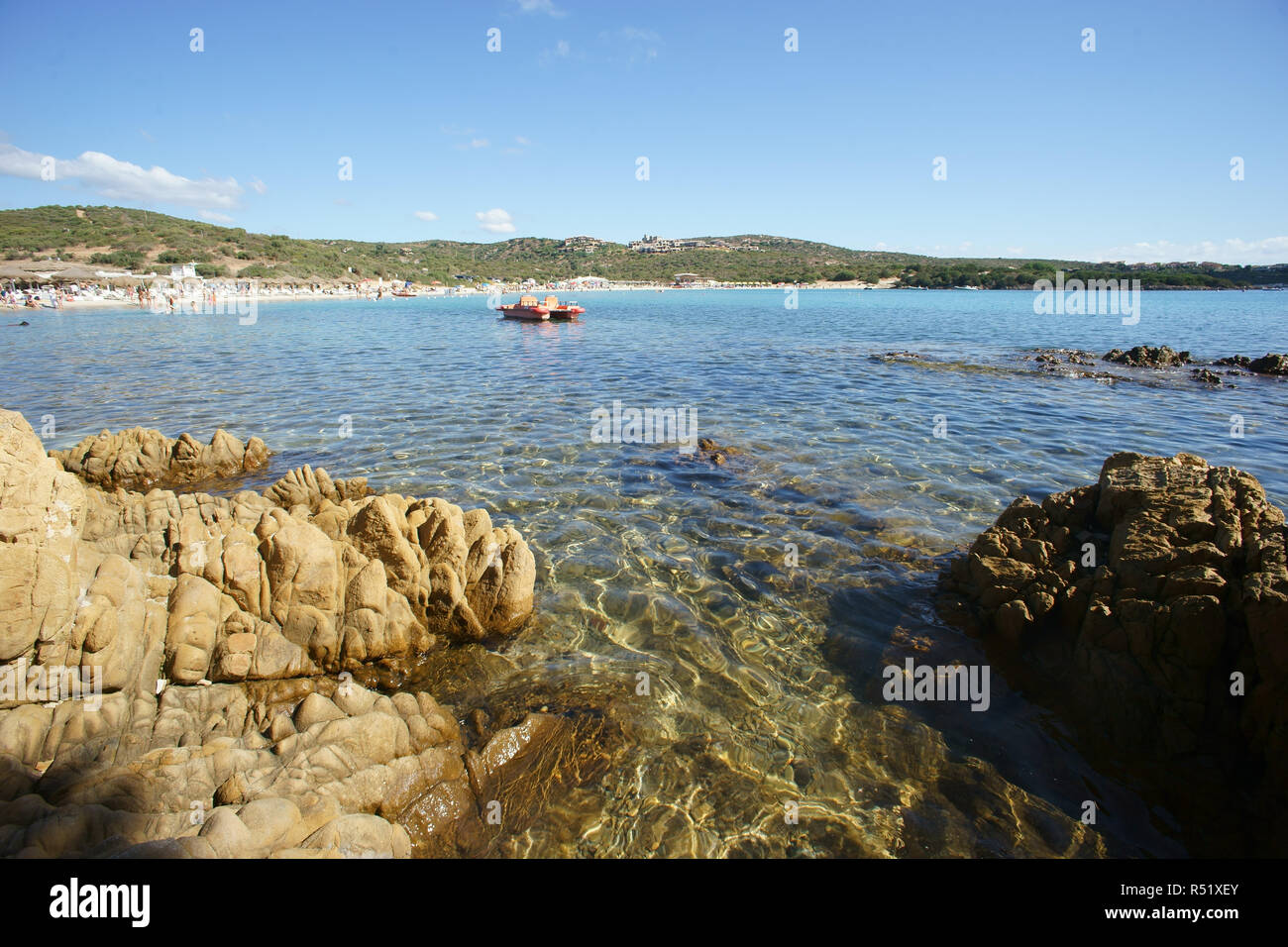 Cala Sassari, Golfo Aranci, Sardaigne, Italie Banque D'Images