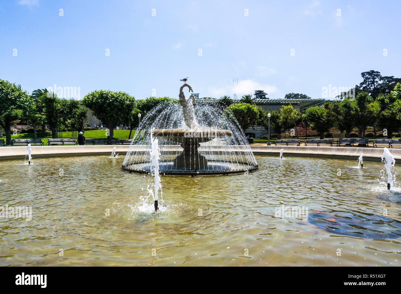 Fontaine à eau dans le parc du Golden Gate, San Francisco, Californie Banque D'Images