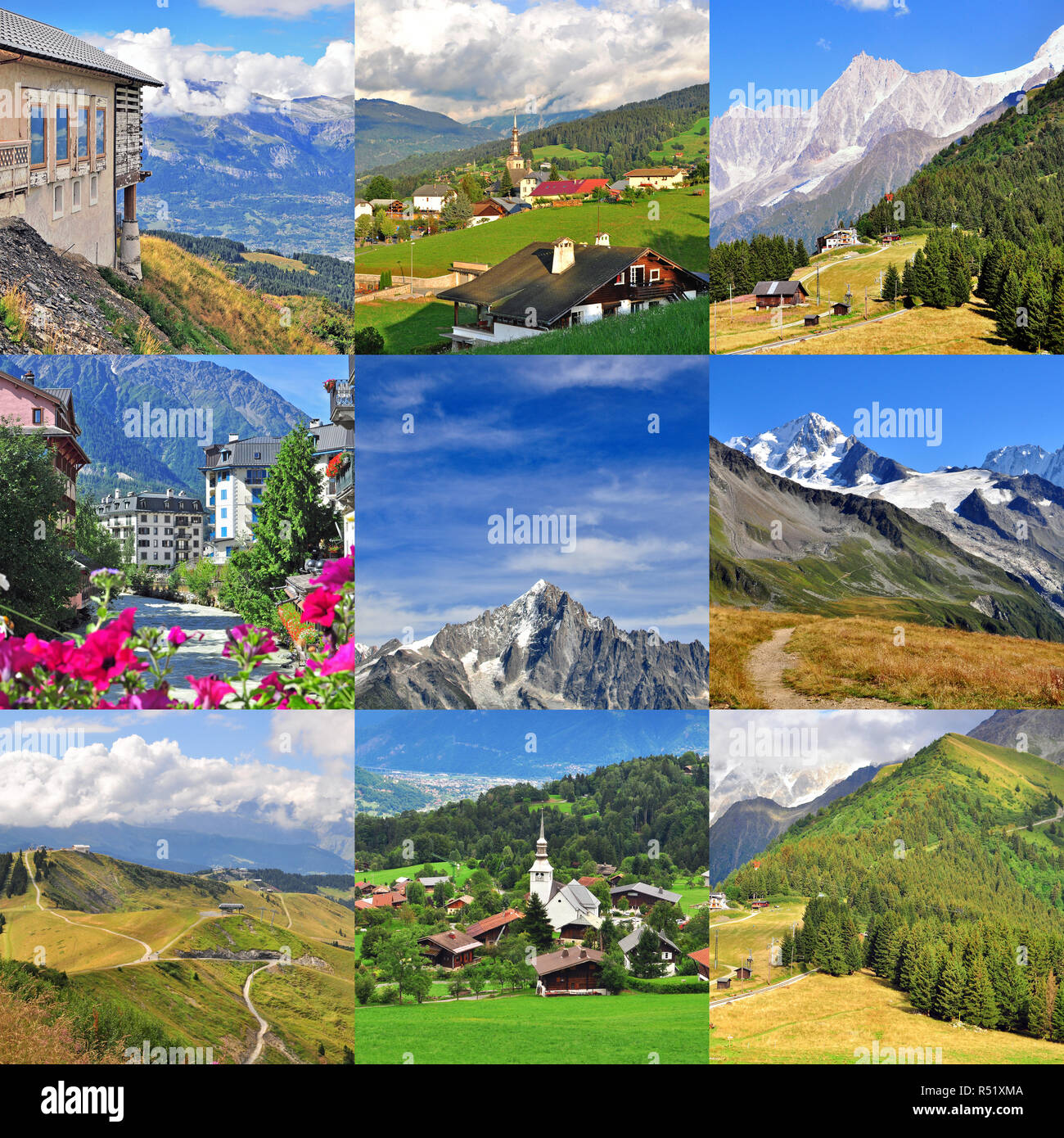 Les paysages de montagne d'été en Haute Savoie, Alpes Photo Stock - Alamy