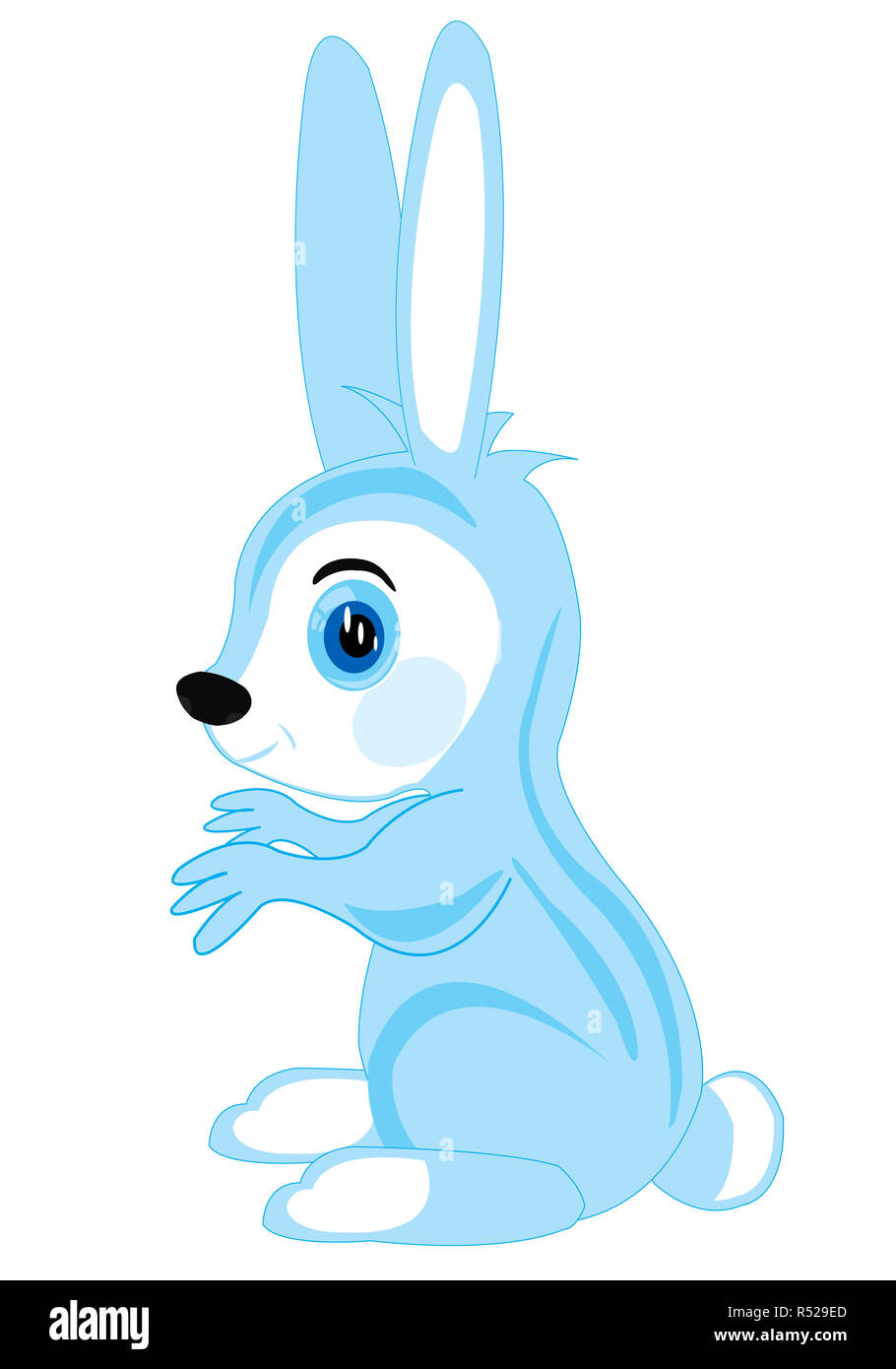 Cartoon hare on white Banque D'Images