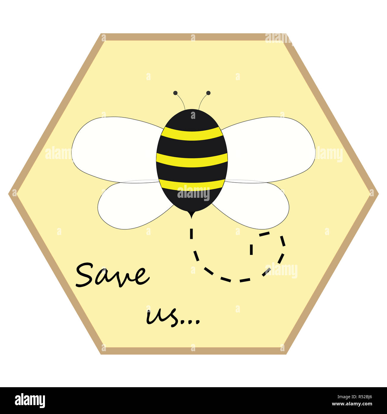 Dans sa ruche d'abeilles Les abeilles sauver la promotion Banque D'Images