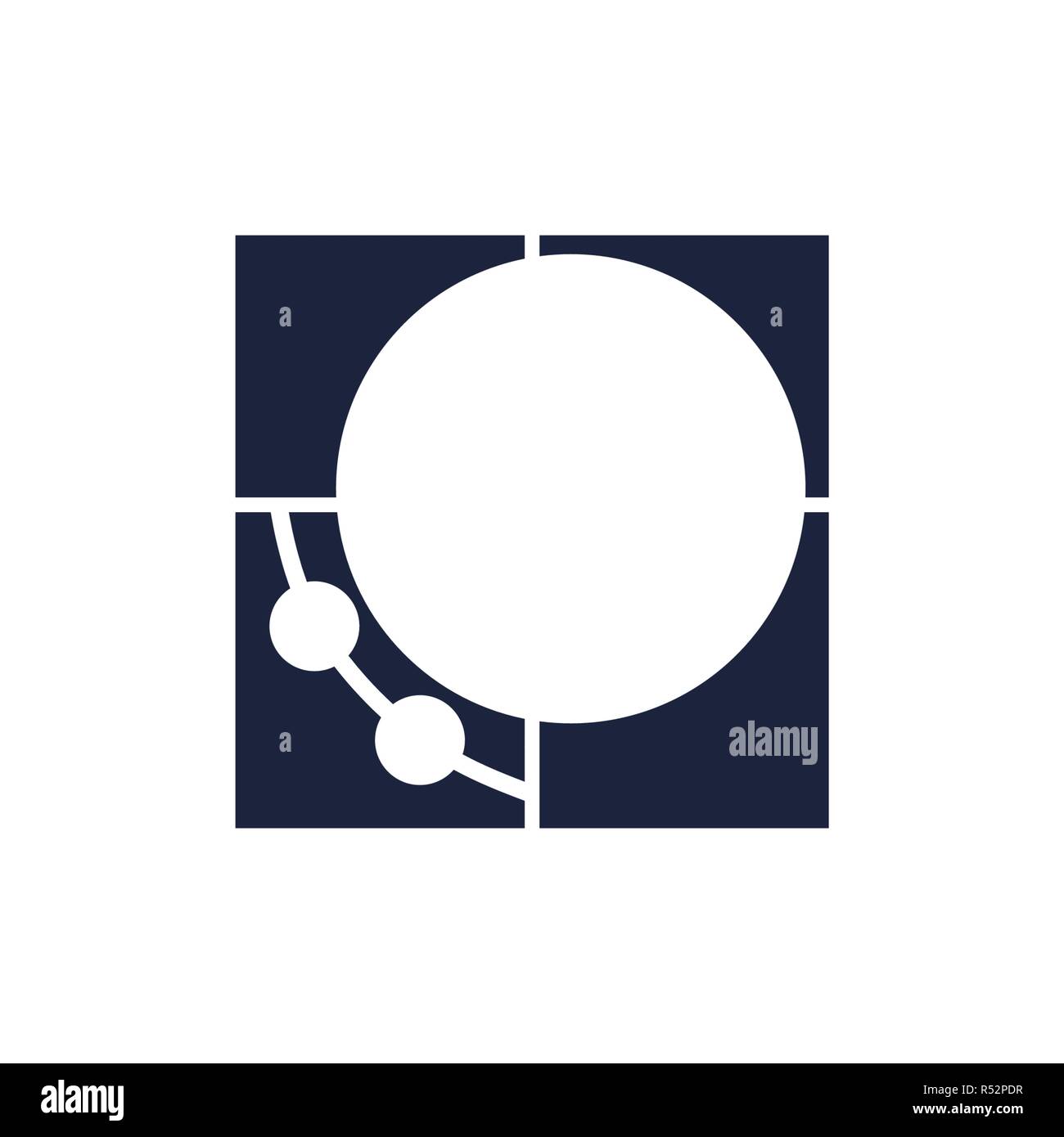 Emblème géométrique abstraite Illustration de Vecteur