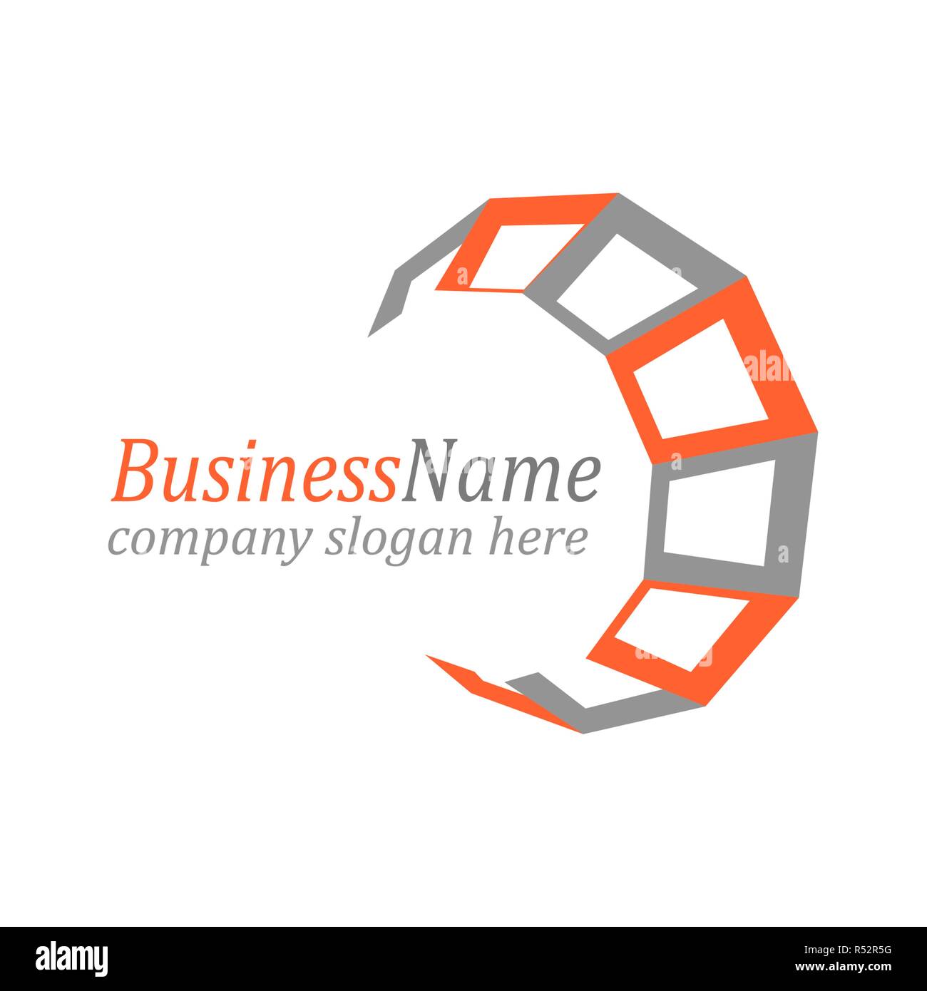 Emblème géométrique en ligne Illustration de Vecteur