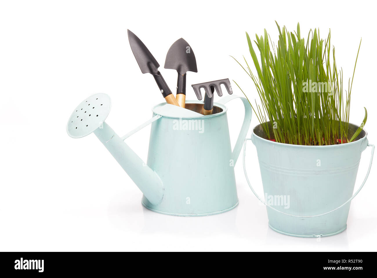 Outils de jardinage et de semis. Banque D'Images