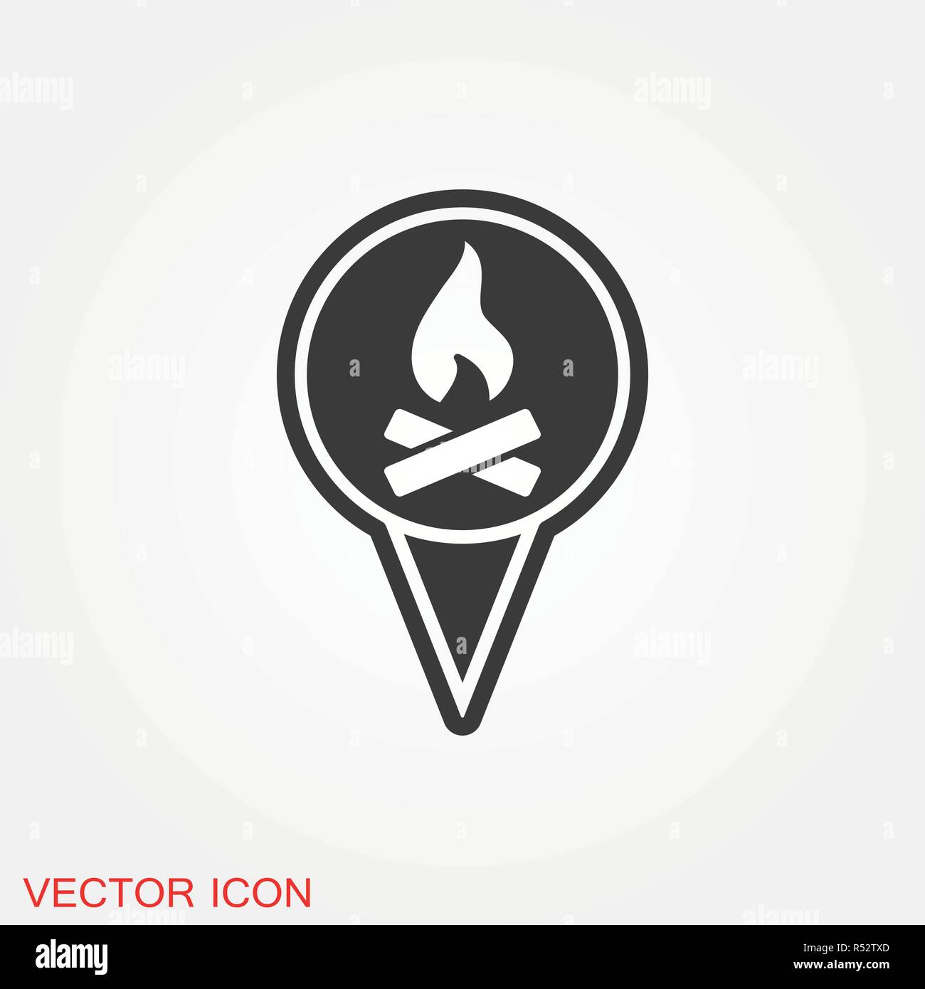 Camping simple icône. Camping Universal icônes à utiliser pour l'interface utilisateur web et mobile Illustration de Vecteur