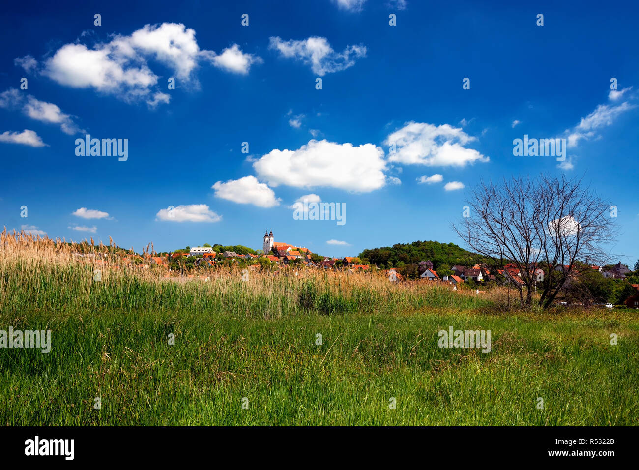 Paysage du Lac Balaton à Tihany, Hongrie Banque D'Images