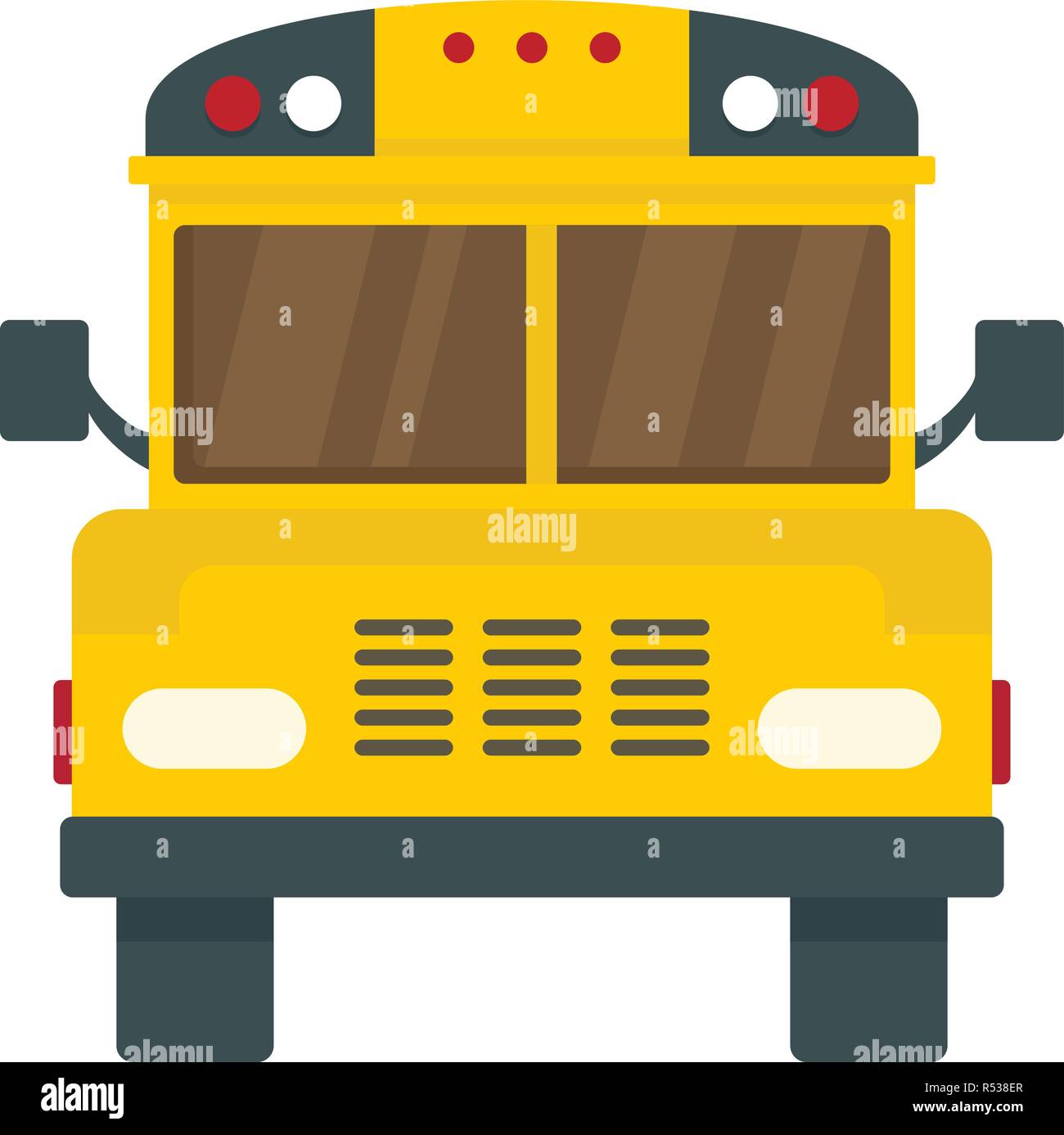 Avant de old school bus icon. Télévision illustration de l'avant du bus old school icône vecteur pour la conception web Illustration de Vecteur