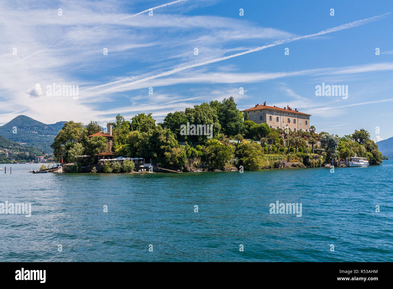 Le Lac Majeur, Italie, le 9 juillet 2012 : Isola Madre, une des trois grandes îles Borromées. Banque D'Images