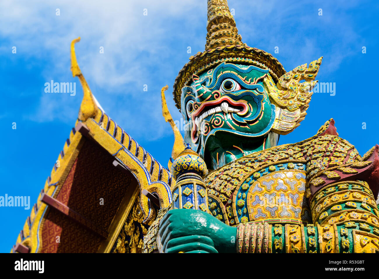 Guardian statue démon au grand palace de Thaïlande gratuitement image photo lieu région. Banque D'Images
