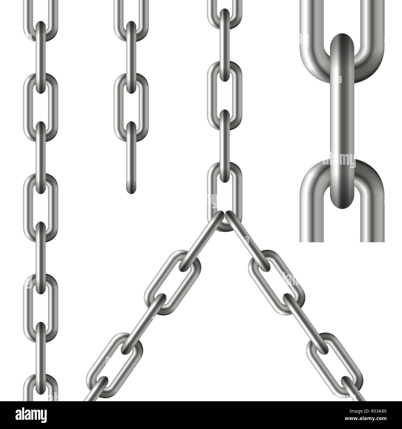 Chaîne argent illustrations Banque D'Images