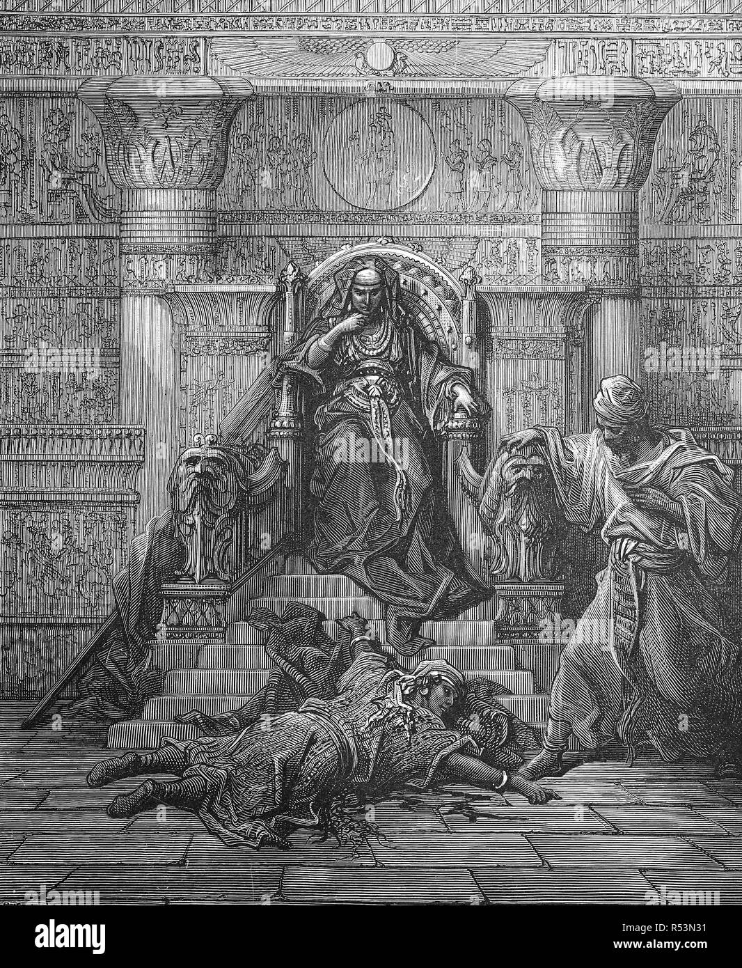 L'amélioration de la reproduction numérique, le Sultan femine, die Sultanin Schedscher-Eddur, im Jahre 1230, fÃ¼nfter Kreuzzug, tirage original du 19ème siècle Banque D'Images