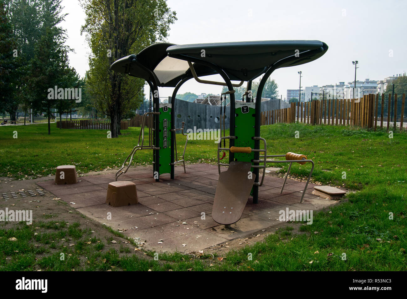 Équipements de sports de plein air à Braga, Parque da rua Banque D'Images