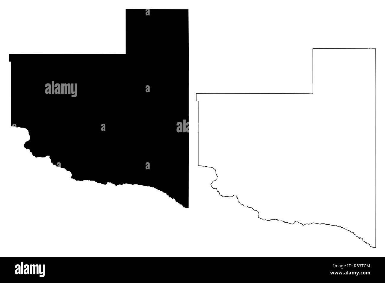 La Pampa (Région de l'Argentine, République d'Argentine, les provinces de l'Argentine) map vector illustration, scribble sketch carte Province de La Pampa Illustration de Vecteur