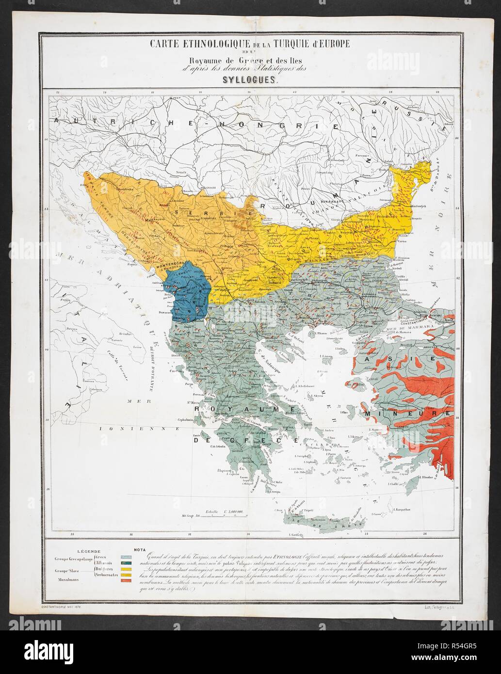 Une Carte Ethnographique De La Turquie En Europe Le Royaume
