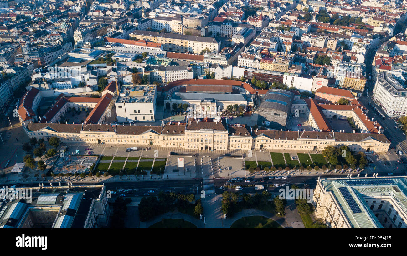 MuseumsQuartier ou le quartier des musées, Leopold, Zoom et musées Mumok, Vienne, Autriche Banque D'Images