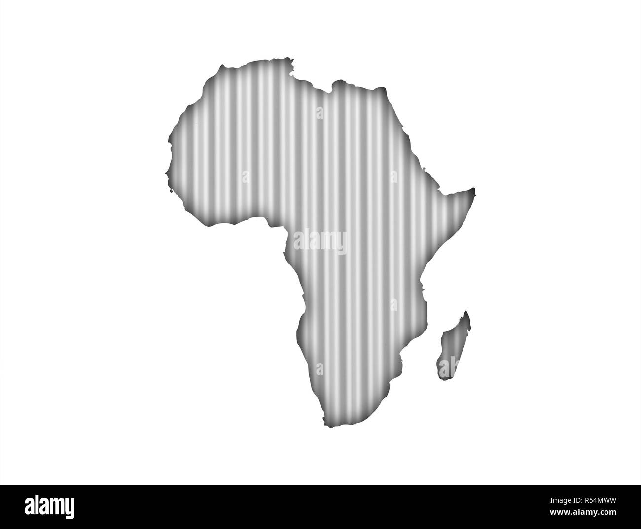De la feuille map of africa Banque d'images noir et blanc - Alamy
