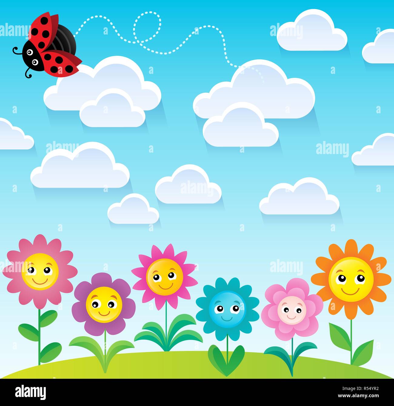 Thème 9 fond de printemps Banque D'Images