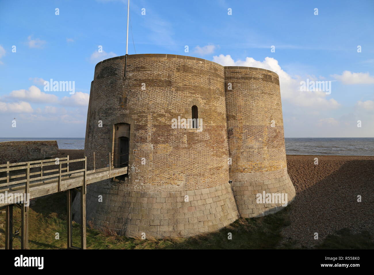 La tour Martello (aujourd'hui monument Trust), Aldeburgh, Suffolk district côtier, Suffolk, East Anglia, Angleterre, Grande-Bretagne, Royaume-Uni, UK, Europe Banque D'Images