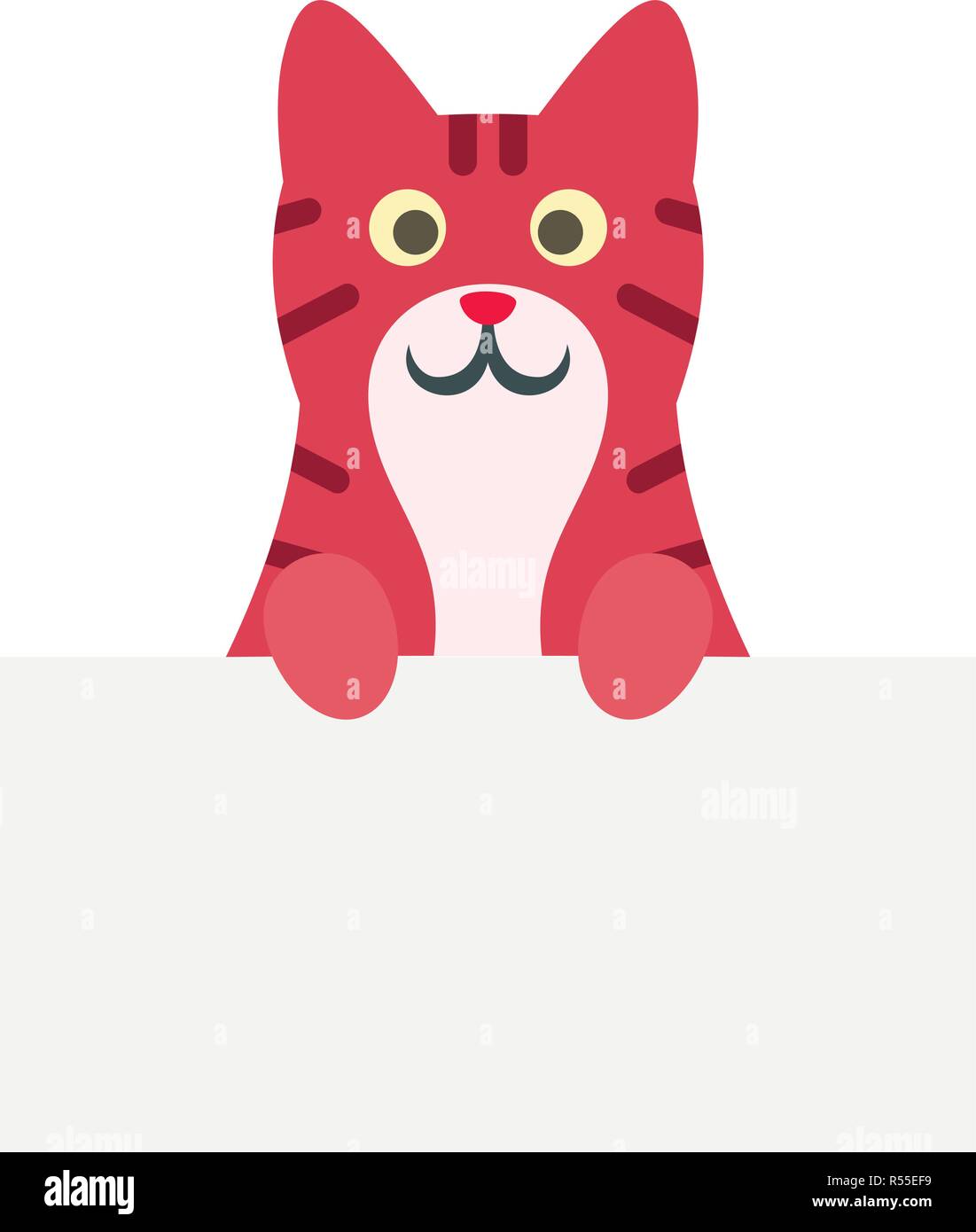 Cute cat rouge icône. Télévision illustration de Cute cat rouge icône vecteur pour la conception web Illustration de Vecteur