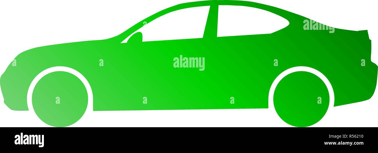 Icône Symbole voiture - gradient vert, 2d, isolé - vector illustration Illustration de Vecteur