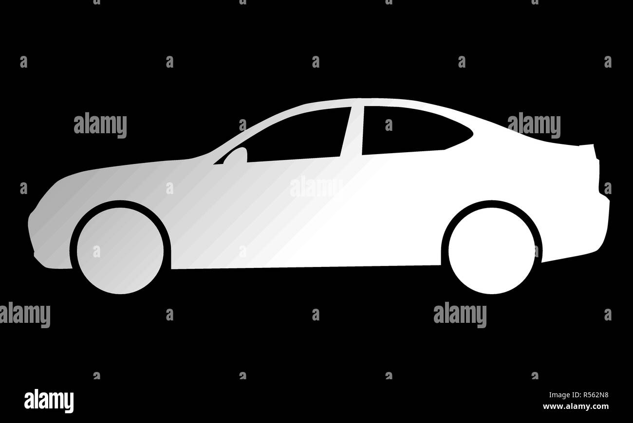 Icône Symbole voiture - gradient blanc, 2d, isolé - vector illustration Illustration de Vecteur
