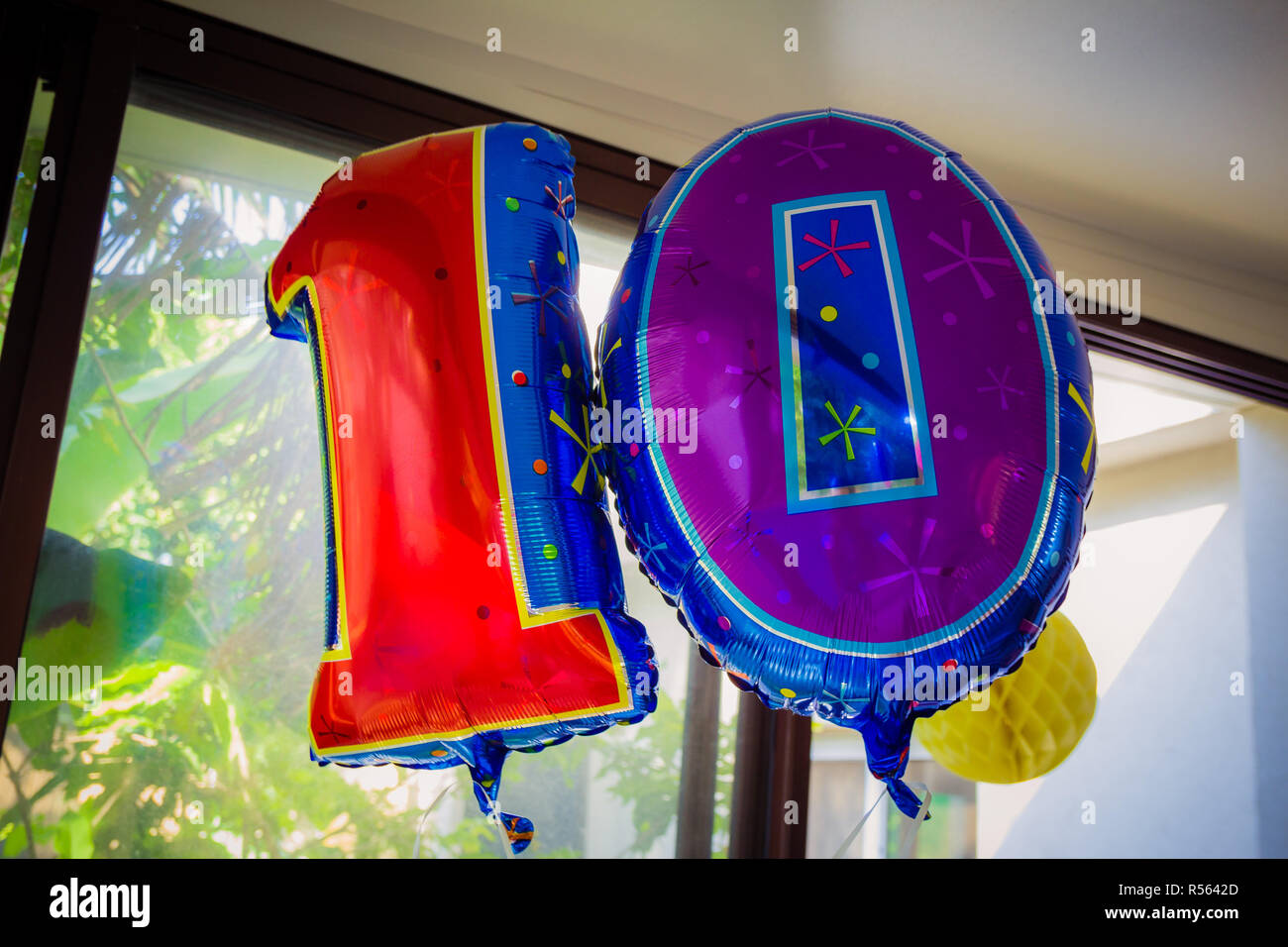 10e anniversaire Balloon Banque D'Images