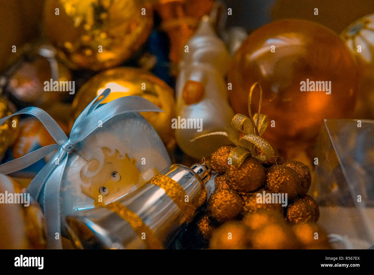 Ensemble de jouets lumineux pour arbre de Noël et de l'interior design Banque D'Images