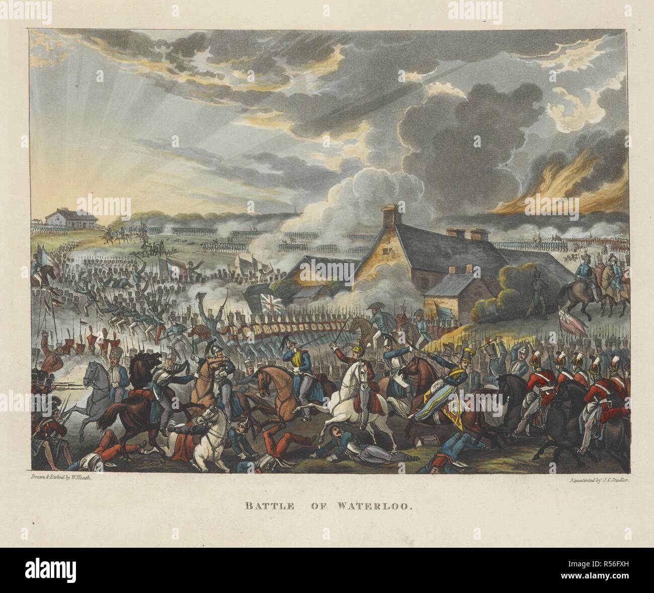 La bataille de Waterloo, 18 juin 1815. Représentant Arthur Wellesley ...