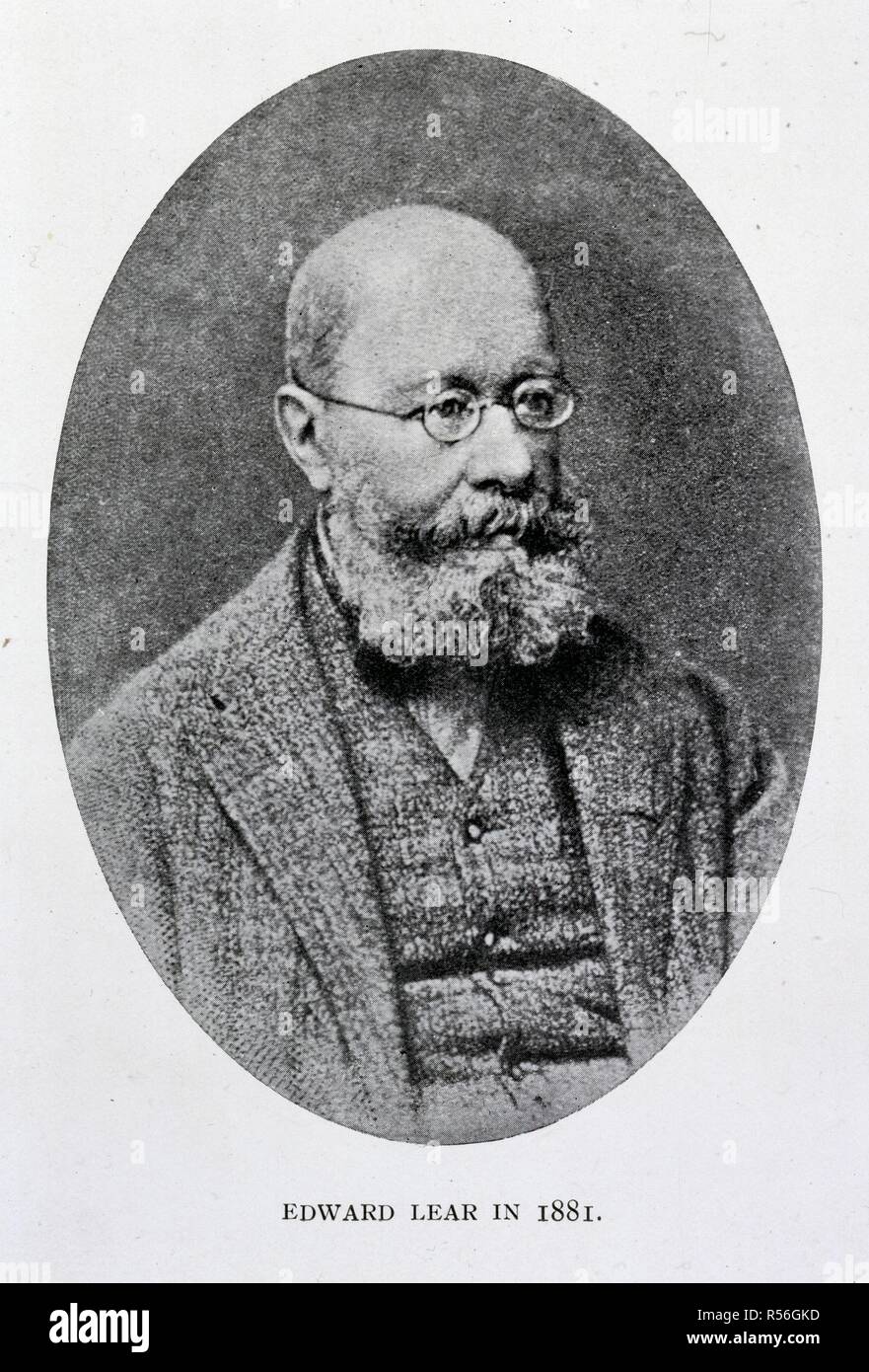 Edward Lear en 1881. Plus tard Lettres d'Edward Lear ... à Chichester pour. T. Fisher Unwin : Londres, 1911. Edward Lear (1812-1888). L'artiste anglais, humoriste et voyageur. Portrait. Image réalisée à partir plus tard Lettres d'Edward Lear à Chichester Fortescue, Lord Carlingford, comtesse Frances Waldegrave, et d'autres. Édité par Lady Strachey de Sutton en cour. Avec 83 illustrations. [Avec une préface de Hubert Congreve.].. Publié à l'origine/produit dans T. Fisher Unwin : Londres, 1911. . Source : 01092.ff.14, en face de 232. Langue : Anglais. Banque D'Images