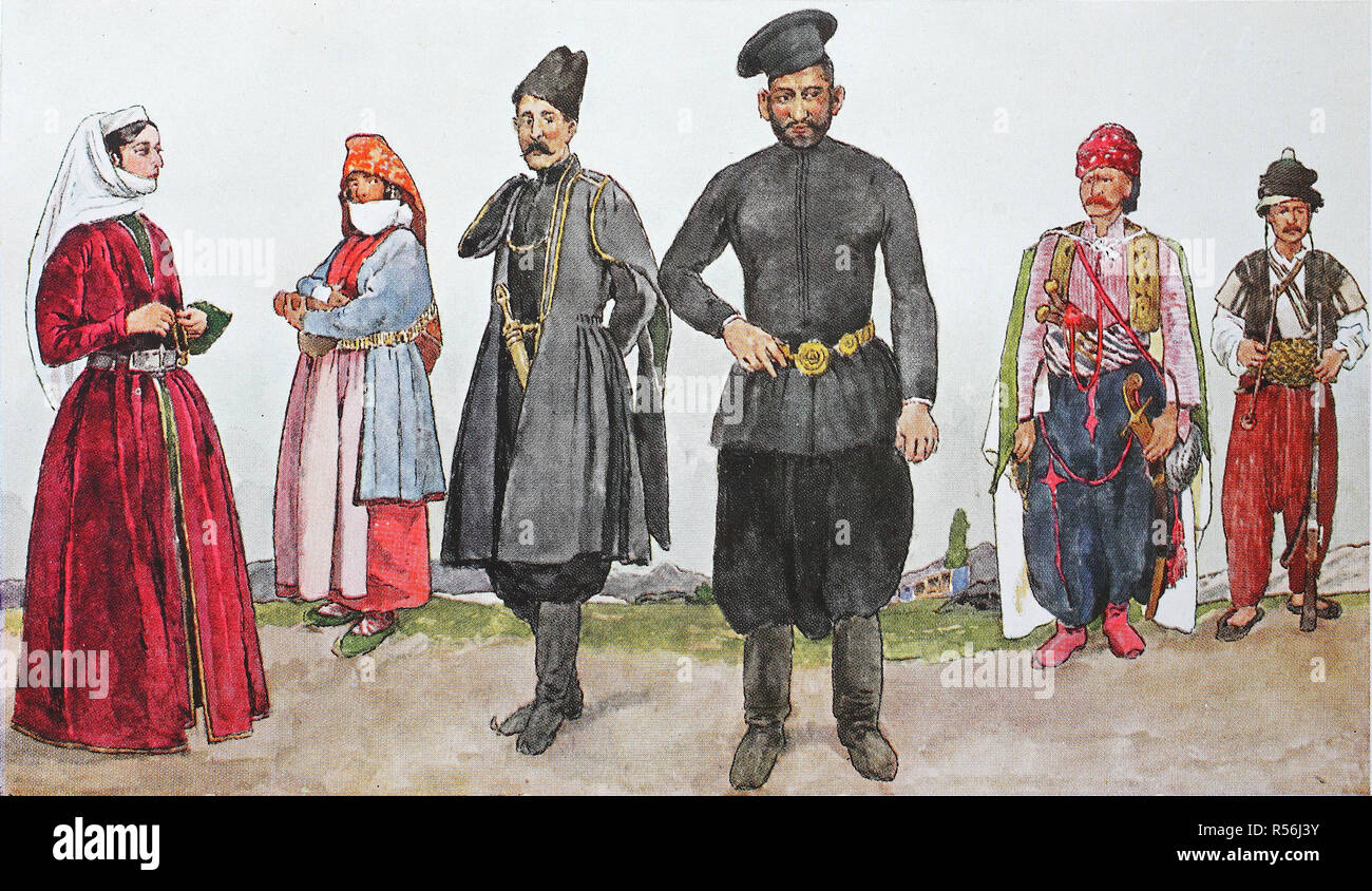 La mode, costumes, vêtements historiques dans le Caucase et l'Arménie,  l'illustration, l'Arménie Photo Stock - Alamy